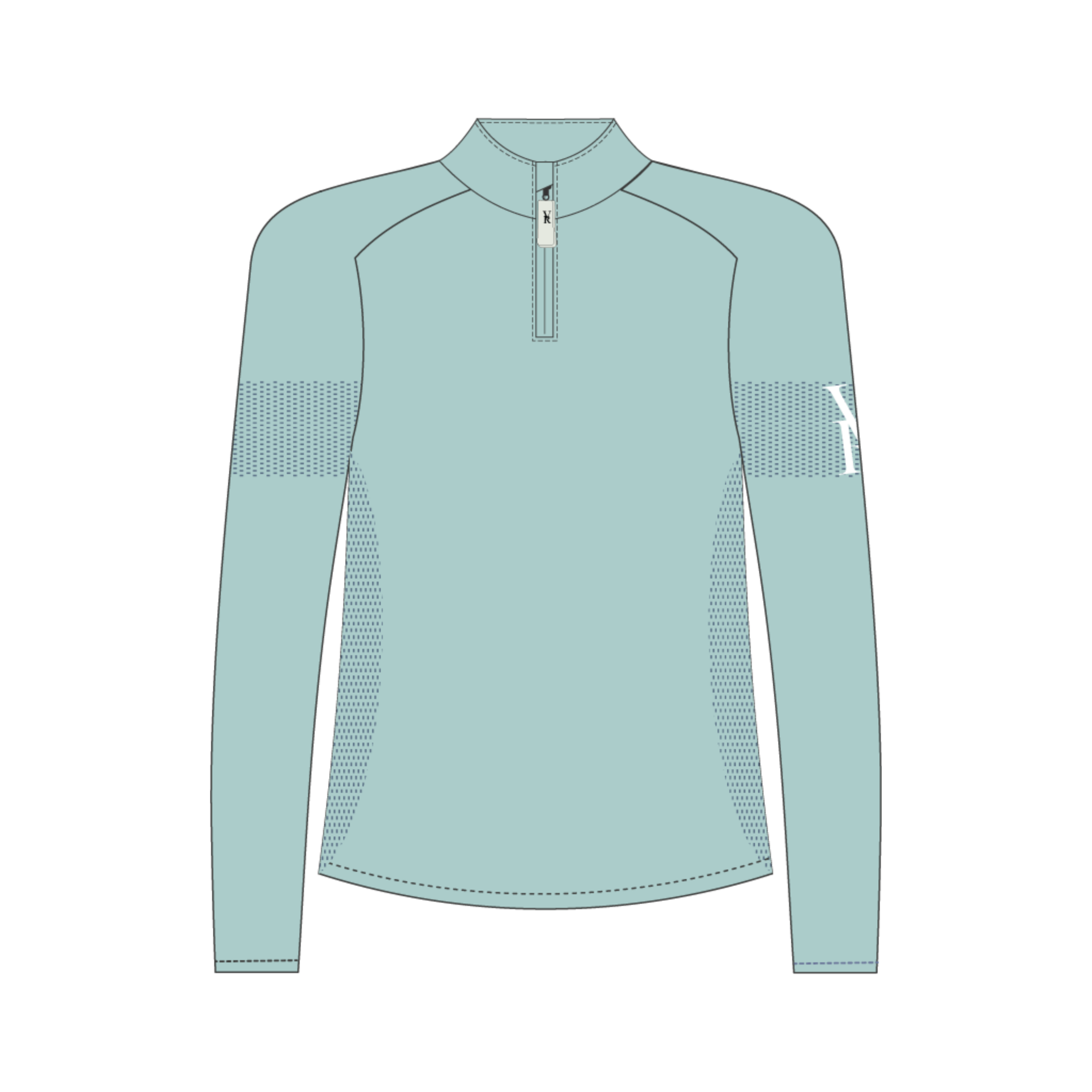 Seamless Quarter-Zip | Eggshell Blue