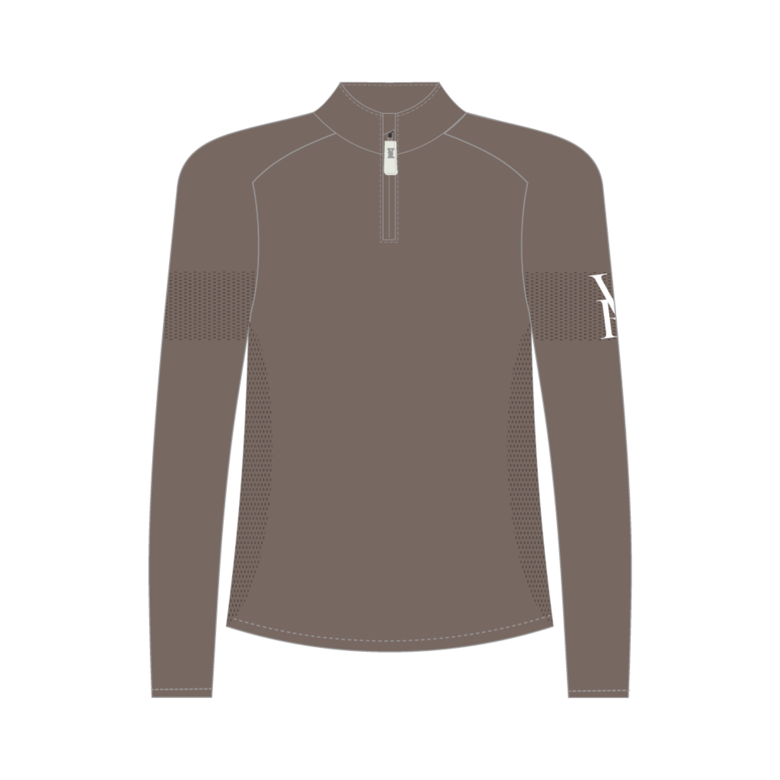 Seamless Quarter-Zip | Deep Taupe